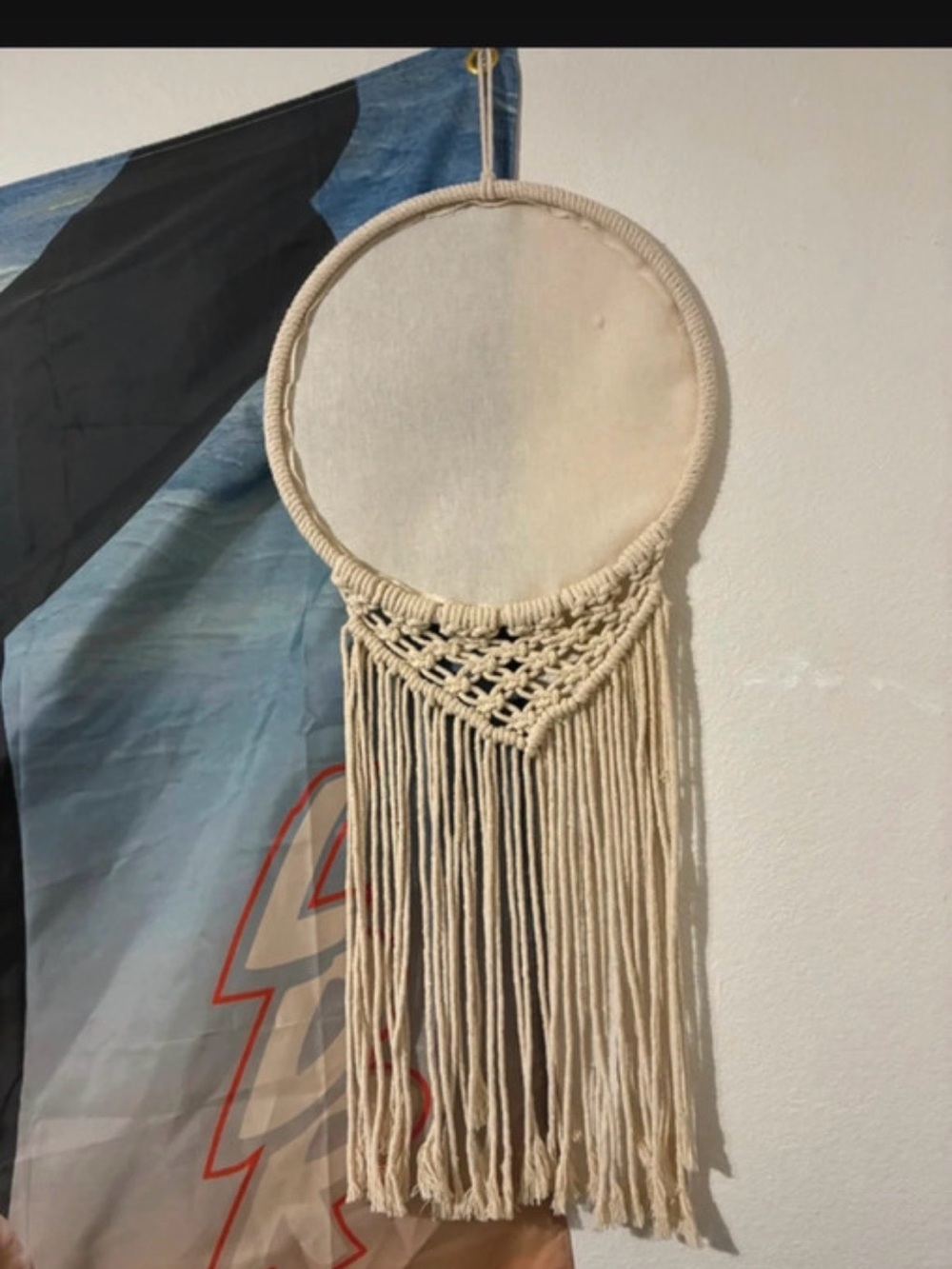 Boho Macrame Hoop Wall Hanging Frame Off
White Cotton Fringe Craft DIY Project